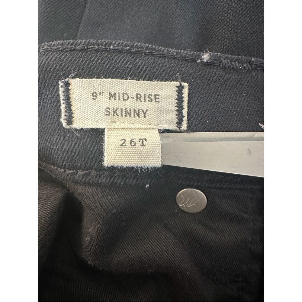 Madewell women’s 9” midrise black skinny jeans size 26T.  #28-1803 - Picture 3 of 5